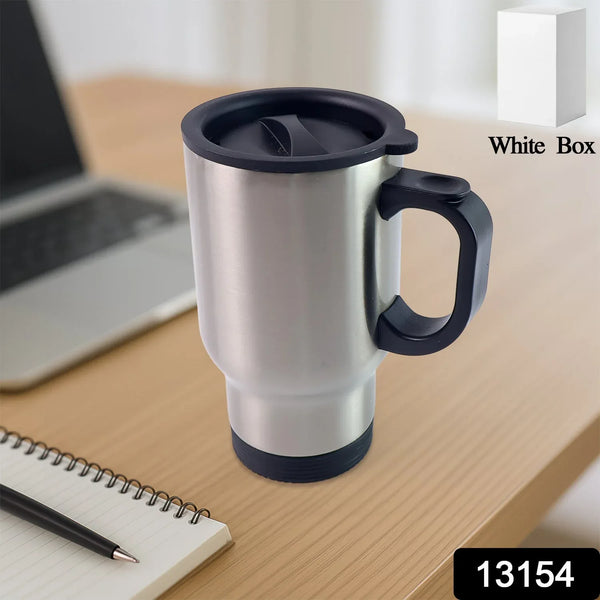 Stainless Steel Vacuum Glass Insulated Glass Coffee Cups, Tumbler (With Lid & Handle / 1 pc) - Justgrabit Inc.