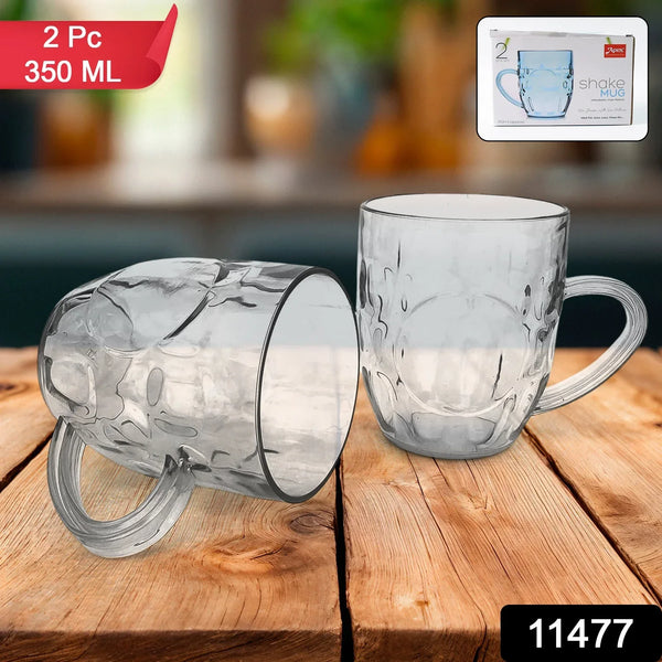 Apex Shake Mug Set – 2 Pieces Durable Plastic Mugs (350ml) Approx - Justgrabit Inc.