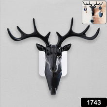 Deer Head Self Adhesive Wall Door Hook Hanger - Justgrabit Inc.