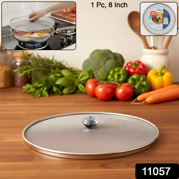 Stainless Steel Fine Mesh Food Net Cover Lid – 8 Inch - justgrabit.in | Just Grab It