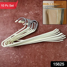 Premium stainless steel Hangers with Silicone Cover Chrome Hook for Clothes (10 Pc / Set) - justgrabit.in | Just Grab It