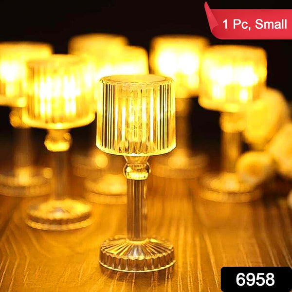 Mini Acrylic LED Desk Lamps Table Lamp Portable Crystal, Diwali (1 Pc / Small) - justgrabit.in | Just Grab It