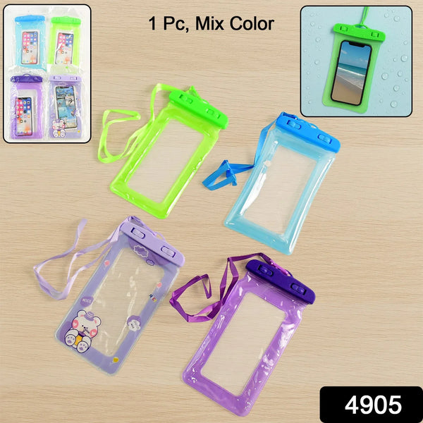Pouch Cover Mobile Water Protector (1 Pc / Mix Color / Mix Design) - justgrabit.in | Just Grab It