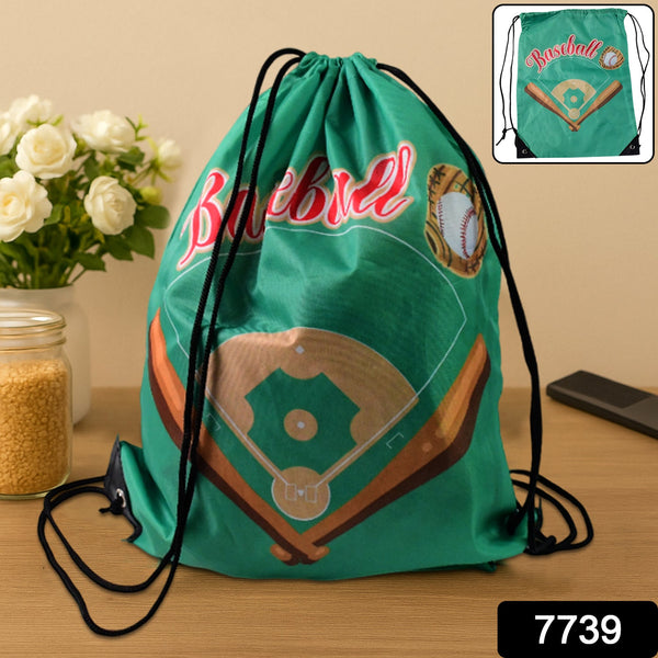 Water - Resistant Nylon Drawstring Backpack Bag (1 Pc / Mix Color & Design) - justgrabit.in | Just Grab It