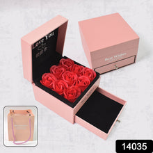 Preserved Eternal Rose Gift Box with Drawer & 9 Artificial Roses (1 Set) - justgrabit.in | Just Grab It
