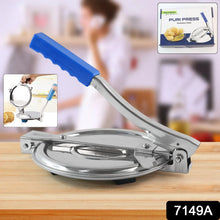 PURI PRESS MAKER - STAINLESS STEEL PURI MAKER PRESS MACHINE - ROTI CHAPATI PRESSER FOR HOME - KHAKHRA - PURI MAKER PRESS MACHINE WITH HANDLE, MANUAL PURI MAKER (MEDIUM) - justgrabit.in | Just Grab It