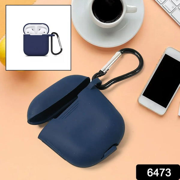 Silicone Shockproof Protection Wireless Headphones Carrying Box Cover with Metal Keychain - Justgrabit Inc.