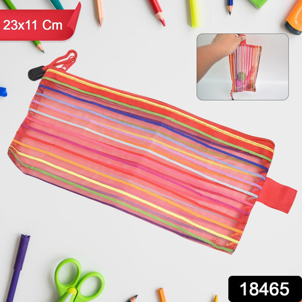 Transparent Zippered Nylon Mesh Multi Purpose Pouch / Purse - justgrabit.in | Just Grab It