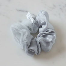 Dual - Tone Satin & Mesh Fabric Hair Scrunchie (1 Pc) - justgrabit.in | Just Grab It