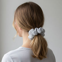 Dual - Tone Satin & Mesh Fabric Hair Scrunchie (1 Pc) - justgrabit.in | Just Grab It