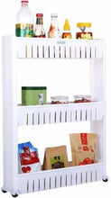 Multipurpose 3 Layer Slim Side Space Saving Storage Organizer Rack Shelf - Justgrabit Inc.