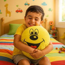 Cute Round Smiley Face Soft Pillow Cushion (30 x 30 Cm / 1 Pc) - justgrabit.in | Just Grab It