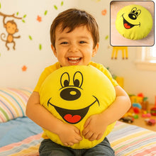 Cute Round Smiley Face Soft Pillow Cushion (30 x 30 Cm / 1 Pc) - justgrabit.in | Just Grab It