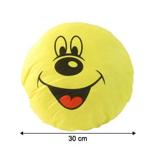 Cute Round Smiley Face Soft Pillow Cushion (30 x 30 Cm / 1 Pc) - justgrabit.in | Just Grab It