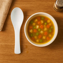 Plastic Soup Spoon – Deep Bowl (1 Pc / White) - justgrabit.in | Just Grab It