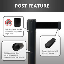 Heavy Duty Retractable Belt Crowd Control Pole with Sturdy Base – 1 Pc - justgrabit.in | Just Grab It