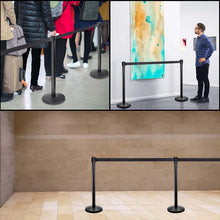 Heavy Duty Retractable Belt Crowd Control Pole with Sturdy Base – 1 Pc - justgrabit.in | Just Grab It