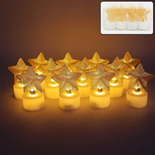 Set of 12 Decorative LED Star Candles - Justgrabit Inc.