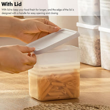 Transparent Square Plastic Food Storage Container Set (6 Pc) - justgrabit.in | Just Grab It