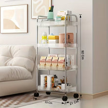 4 Layer Multipurpose Storage Trolley with Wheels - justgrabit.in | Just Grab It