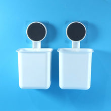 Wall Mounted Plastic Toothbrush Holder with Adhesive Installation (2 Pc) - justgrabit.in | Just Grab It