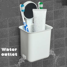 Wall Mounted Plastic Toothbrush Holder with Adhesive Installation (2 Pc) - justgrabit.in | Just Grab It