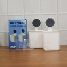 Wall Mounted Plastic Toothbrush Holder with Adhesive Installation (2 Pc) - justgrabit.in | Just Grab It