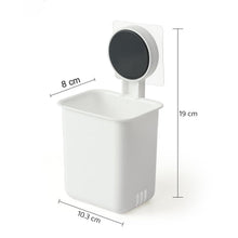 Wall Mounted Plastic Toothbrush Holder with Adhesive Installation (2 Pc) - justgrabit.in | Just Grab It