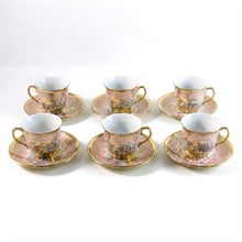 Premium Floral Porcelain Tea Cup and Saucer Set (12 Pc Set) - justgrabit.in | Just Grab It