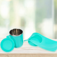 Snack Tray with 350ml Steel Cup for Kids & Home Use - justgrabit.in | Just Grab It