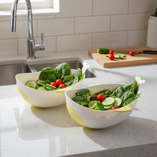 Plastic Rice Pulses Fruits Vegetable Noodles Pasta Washing Bowl and Strainer (2 Pc) - justgrabit.in | Just Grab It