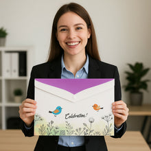 Mix Design A4 Printed Document Folder with Decorative Button Closure (1 Pc) - justgrabit.in | Just Grab It