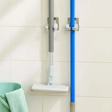 Wall Mounted Mop and Broom Holder Clip (2 Pc) - justgrabit.in | Just Grab It