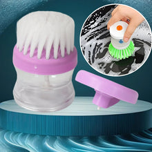 Plastic Wash Basin Brush Cleaner with Liquid Soap Dispenser (Multicolour) - Justgrabit Inc.