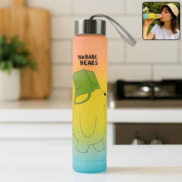 300 ML Cute Cartoon Printed Plastic Water Bottle - justgrabit.in | Just Grab It