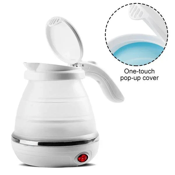 Silicone Foldable Collapsible Electric Water Kettle Camping Boiler - justgrabit.in | Just Grab It