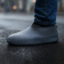 Grey Non - Slip Silicone Rain Reusable Anti skid Waterproof Fordable Boot (1 Pair) - justgrabit.in | Just Grab It