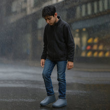 Grey Non - Slip Silicone Rain Reusable Anti skid Waterproof Fordable Boot (1 Pair) - justgrabit.in | Just Grab It