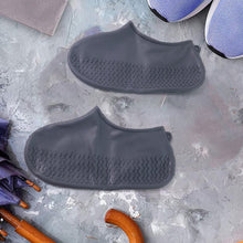 Grey Non - Slip Silicone Rain Reusable Anti skid Waterproof Fordable Boot (1 Pair) - justgrabit.in | Just Grab It