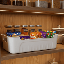 White Plastic Storage Basket Tray Set (4 Pcs) - justgrabit.in | Just Grab It