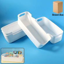 White Plastic Storage Basket Tray Set (4 Pcs) - justgrabit.in | Just Grab It
