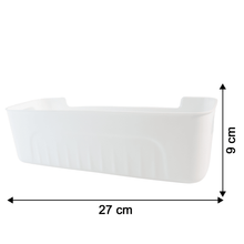 White Plastic Storage Basket Tray Set (4 Pcs) - justgrabit.in | Just Grab It