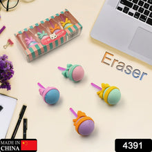 Lolipop Eraser for Girls & Boys / Eraser for School B'Day Return Gift Party Doughnut Lollipop Ice Cream Theme Shape Erasers Set for Kids Educational Stationary kit, School Supplies (1 Set 4 Pc) - justgrabit.in | Just Grab It