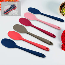 Multipurpose Silicone Spoon, Silicone Basting Spoon Non - Stick Kitchen Utensils Household Gadgets Heat - Resistant Non Stick Spoons Kitchen Cookware Items For Cooking and Baking (6 Pcs Set) - justgrabit.in | Just Grab It