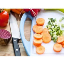 Kitchen Knife Set with Wooden Block and Scissors, Chhari (5 pcs, Black) - justgrabit.in | Just Grab It
